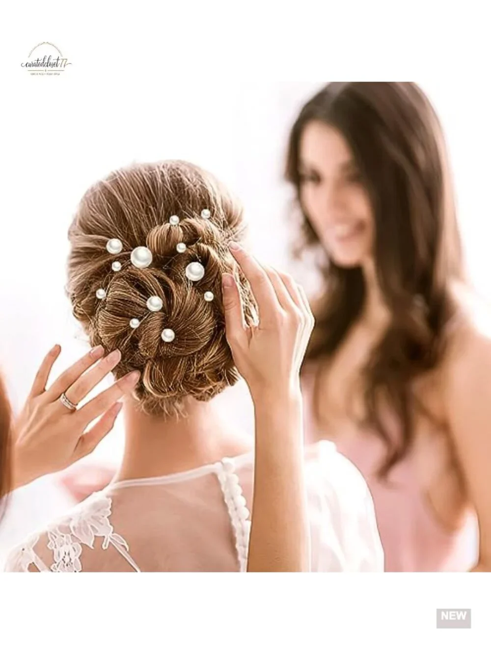 18 Bridal Pearl U-Shaped Hair Pins Set for Wedding and Prom